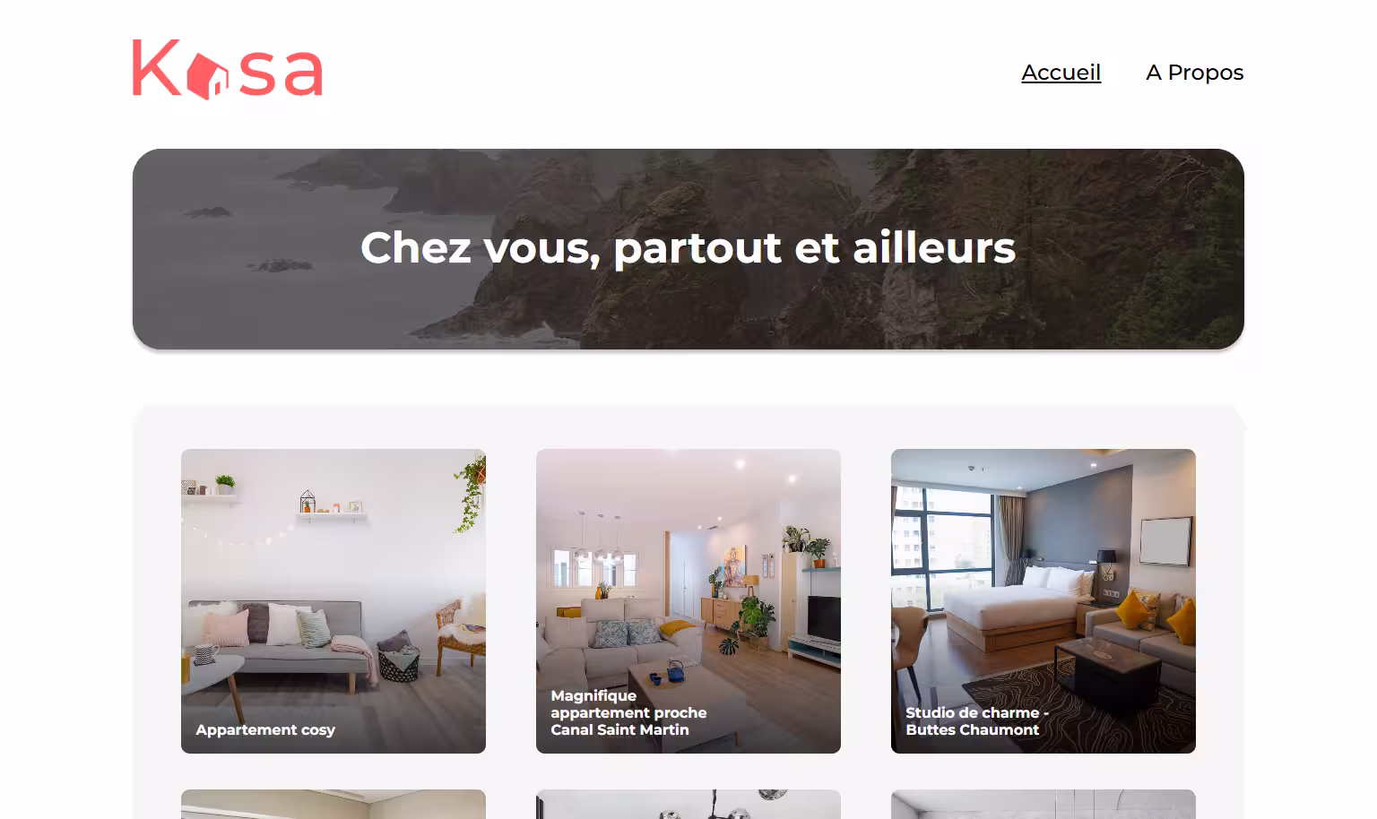 Aperçu du projet Kasa - Location entre particuliers